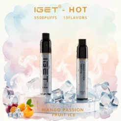 IGET HOT 5500 Puffs Pomarančna soda led možnost