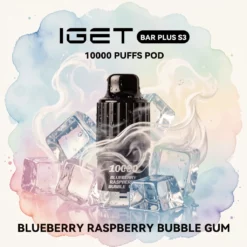 IGET Bar Plus S3 10000 Pod Borovnica Malina Žvečilni Gumi